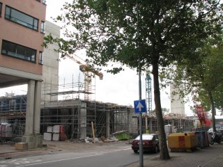 Nieuwbouw: parkeergarage en liftschachten